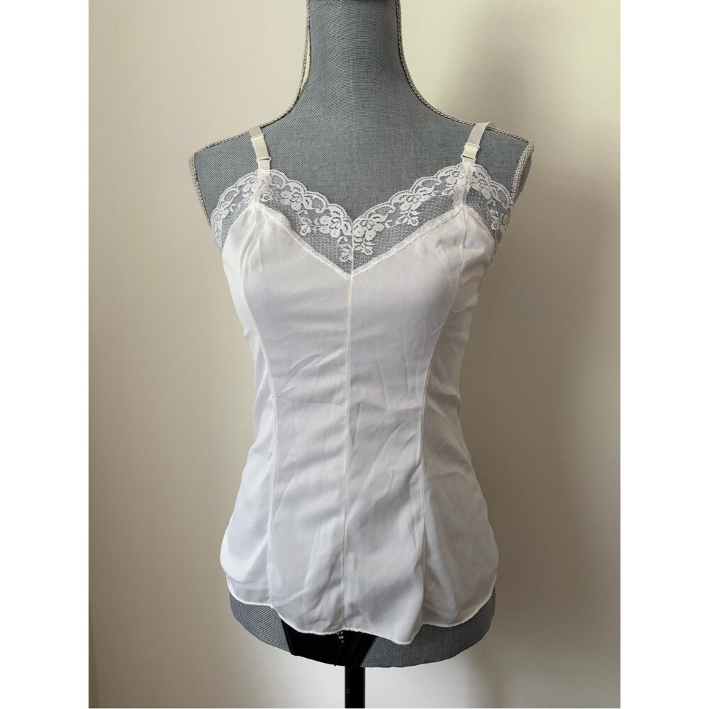 Vintage Figurfit Nylon Lace Trim Camisole Top